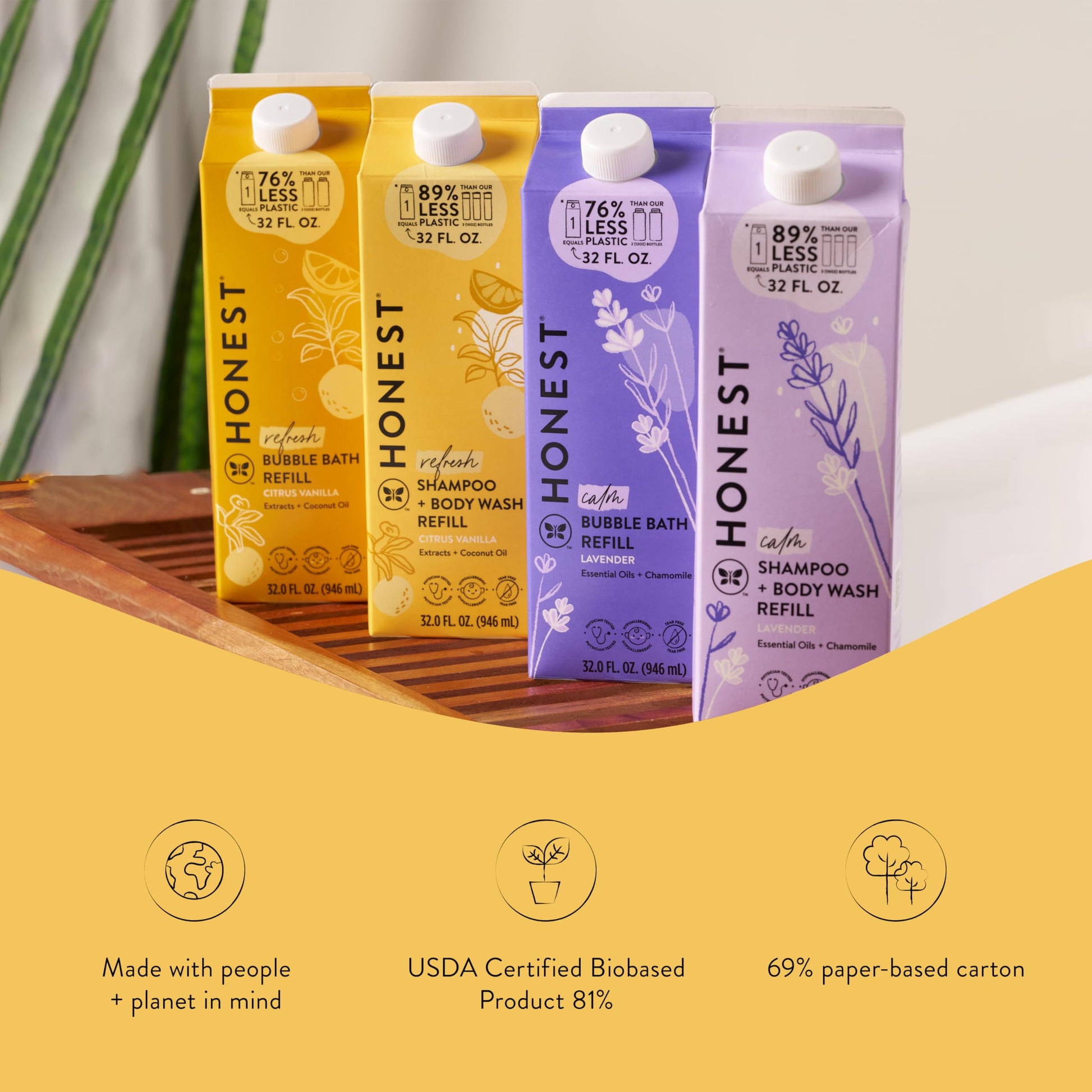 The Honest Company naturally derived ingredients shampoo refill spout details
