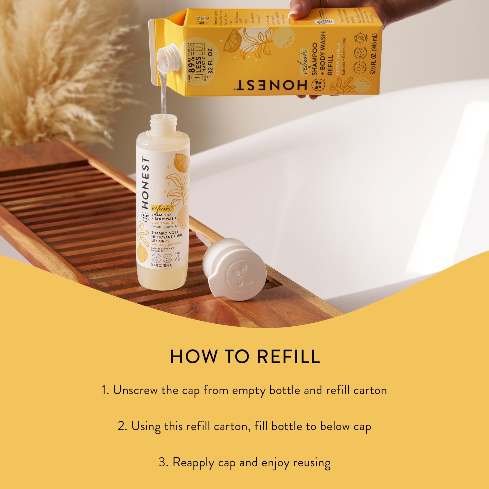 The Honest Company sustainable baby care imported packaging back label information