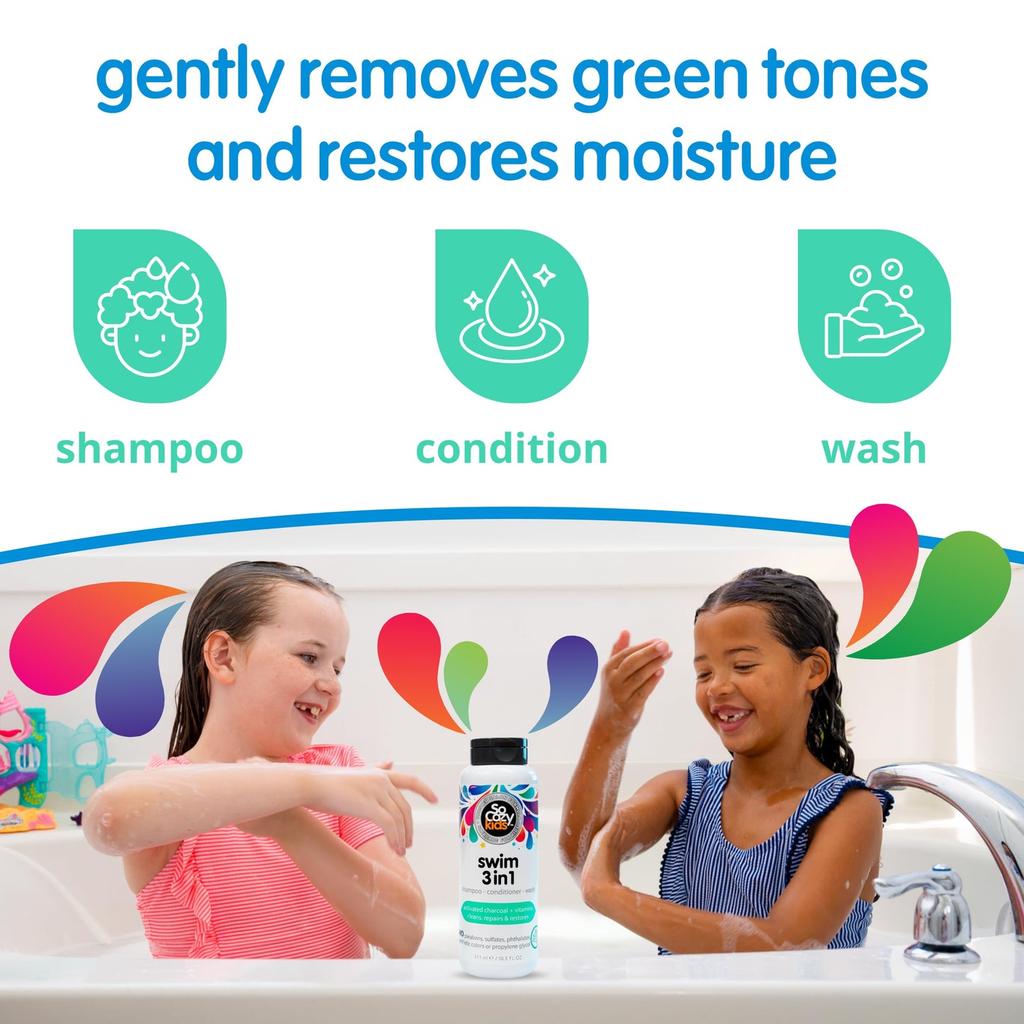 Back label of SoCozy 3-in-1 hair and body cleanser