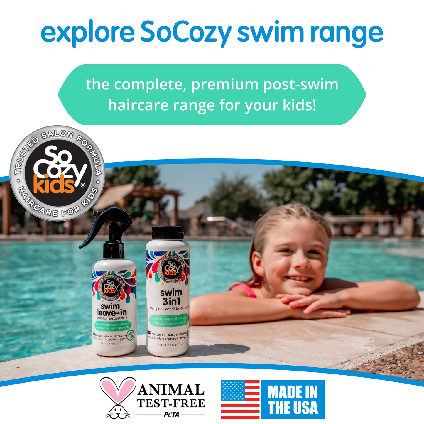 SoCozy Kids Swim product for chlorine removal