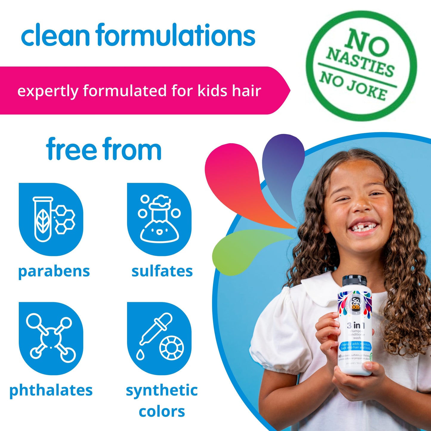SoCozy kids shampoo conditioner body wash bottle cap
