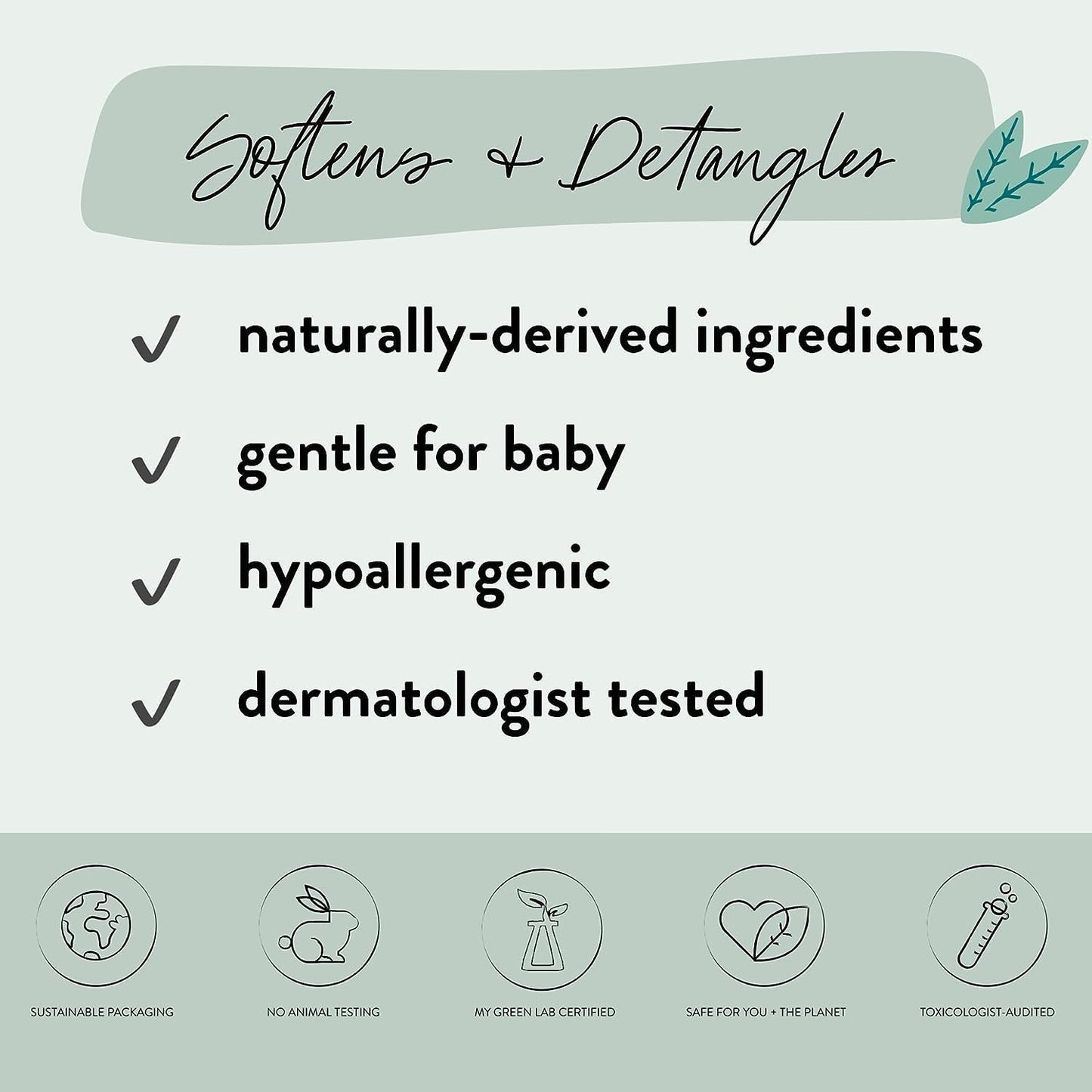 The Honest Company leave-in conditioner spray application on hair