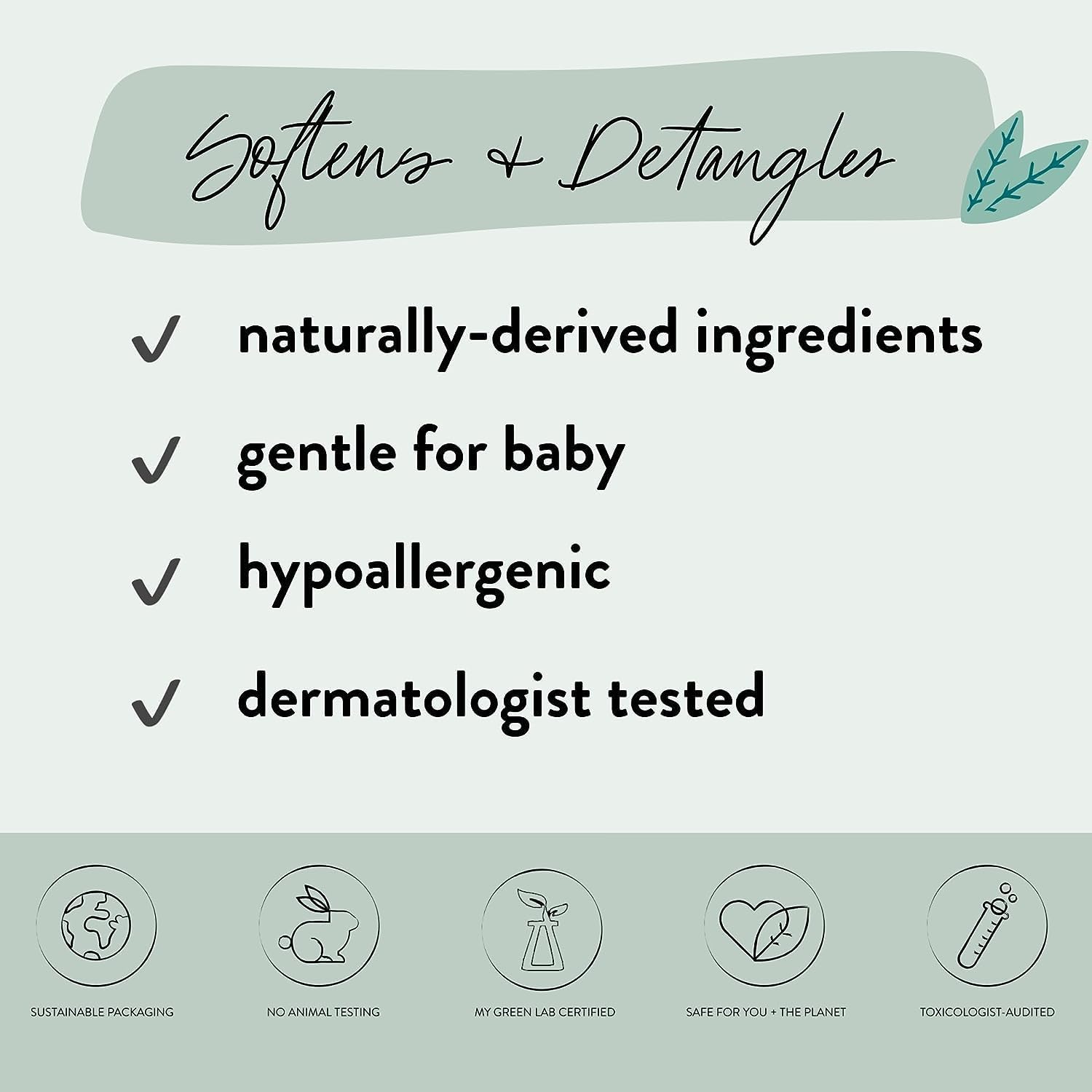 The Honest Company leave-in conditioner spray application on hair