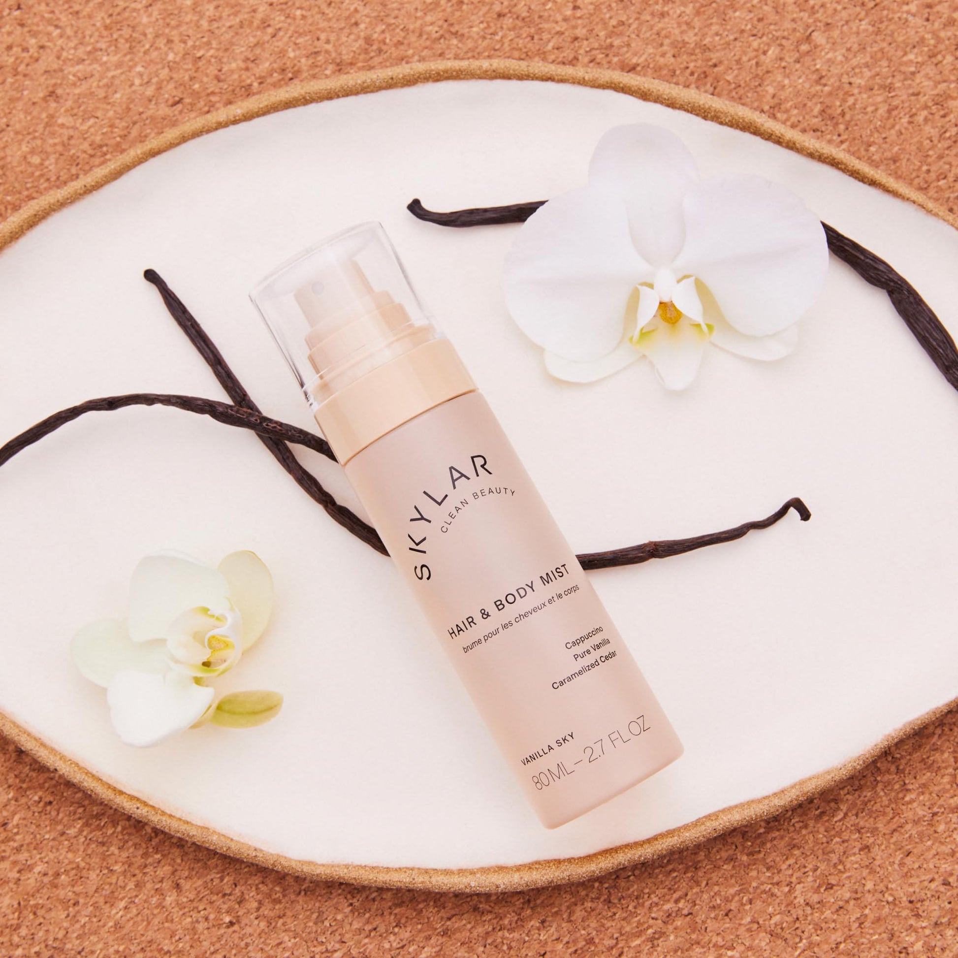 Skylar Vanilla Sky hair and body mist packaging box