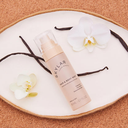 Skylar Vanilla Sky hair and body mist packaging box