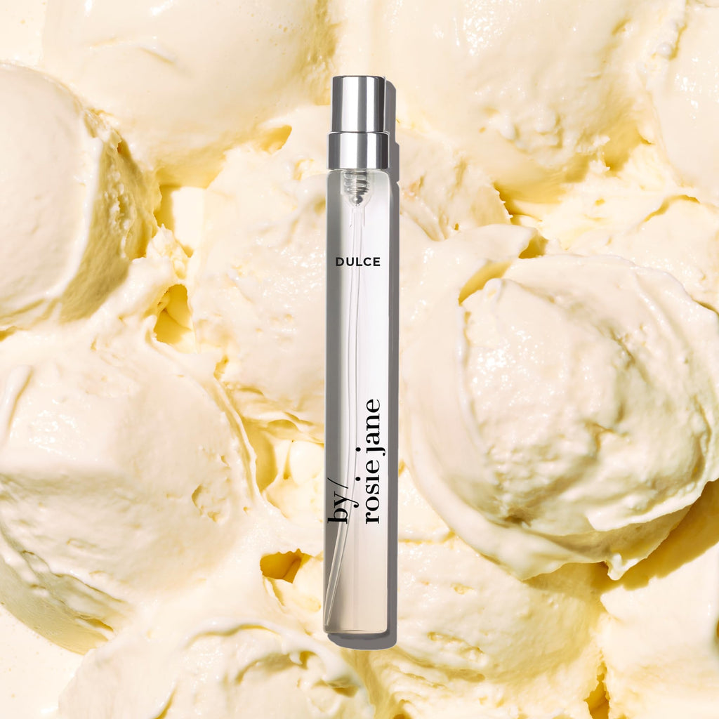 Dulce eau de parfum travel size packaging detailing