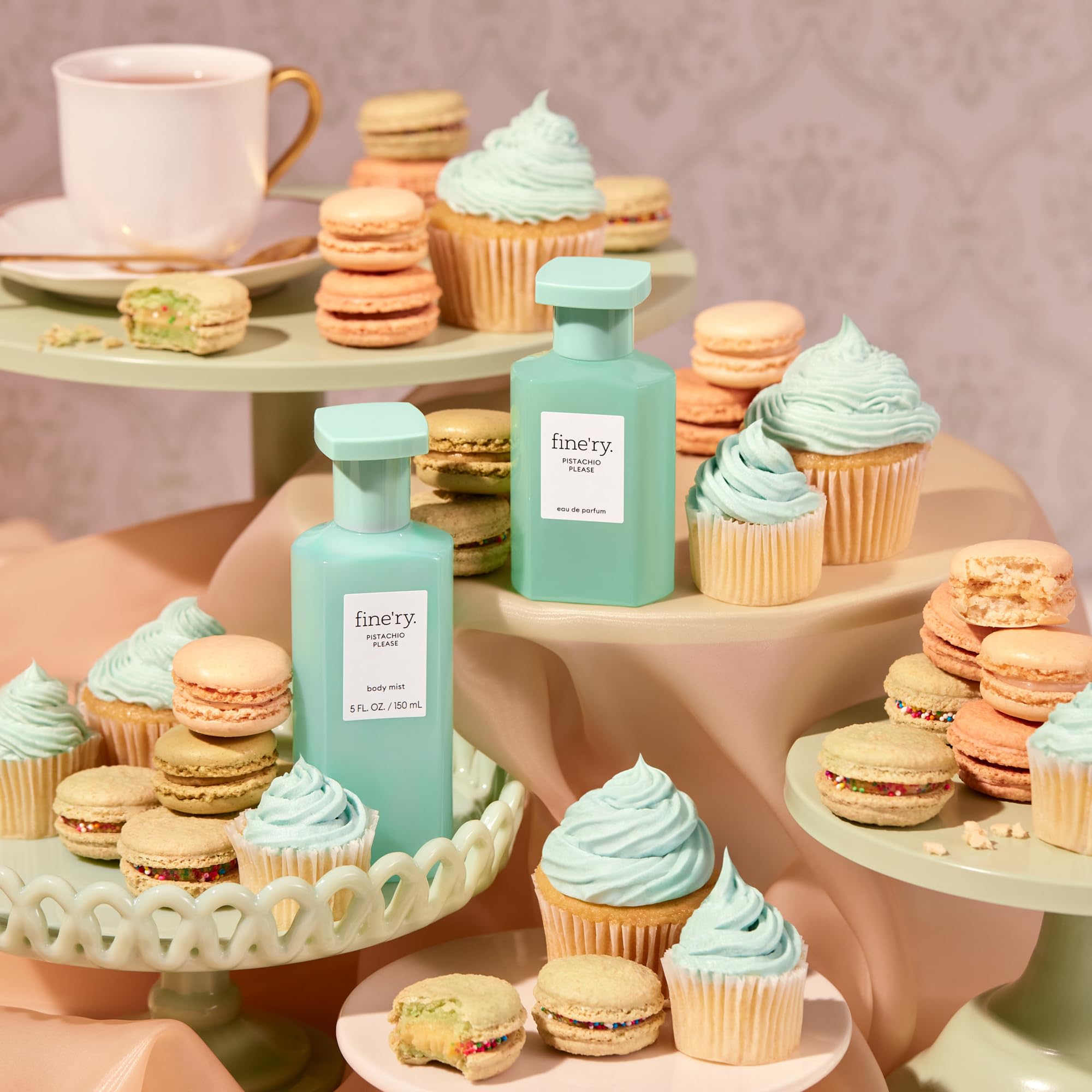 Fine'ry Pistachio Please vegan hair and body mist packaging