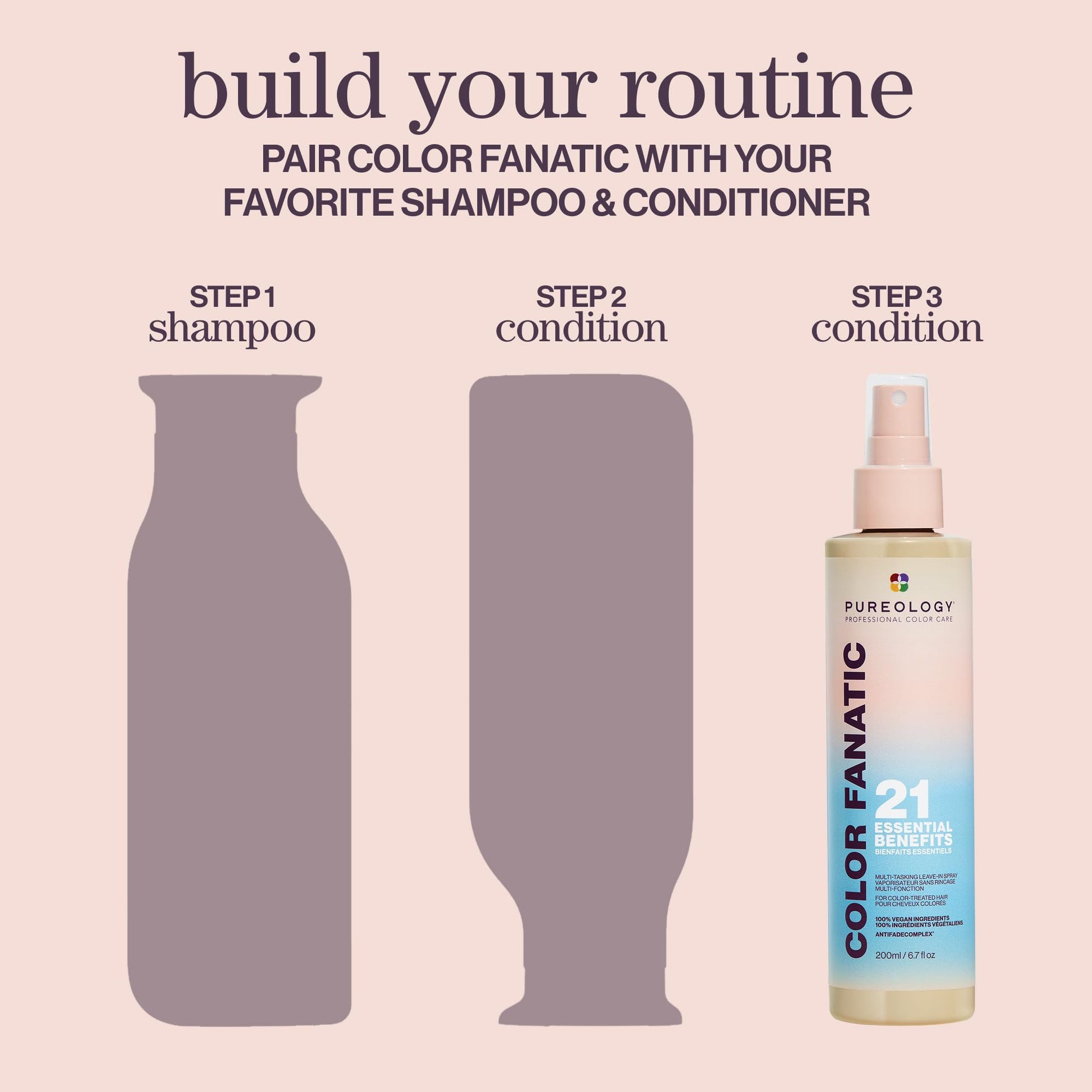 Pureology Color Fanatic bottle against professional salon background