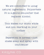 Small travel size baby powder scented hair perfume