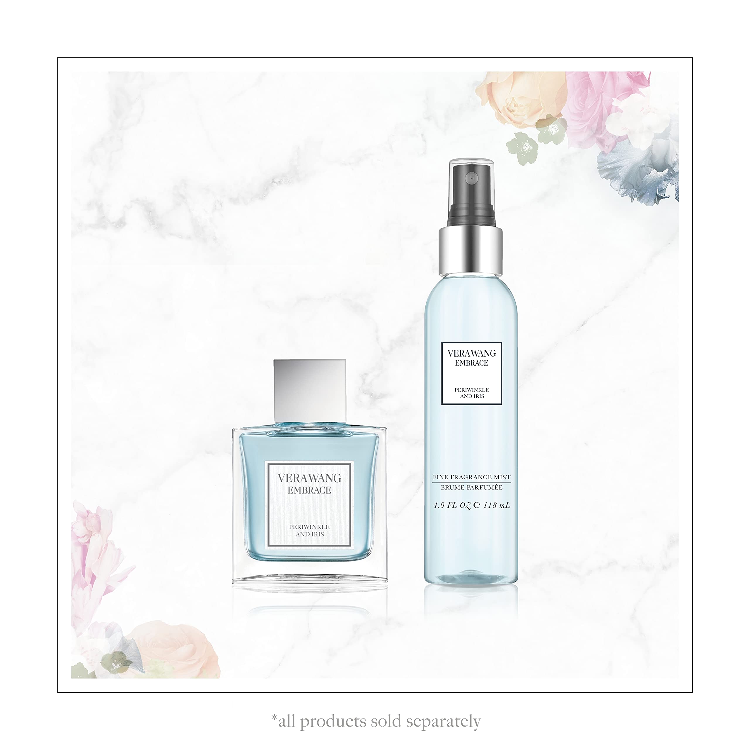 Vera Wang Embrace Periwinkle and Iris bottle packaging design