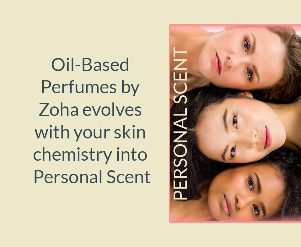 Zoha Rose Bloom alcohol-free perfume oil packaging
