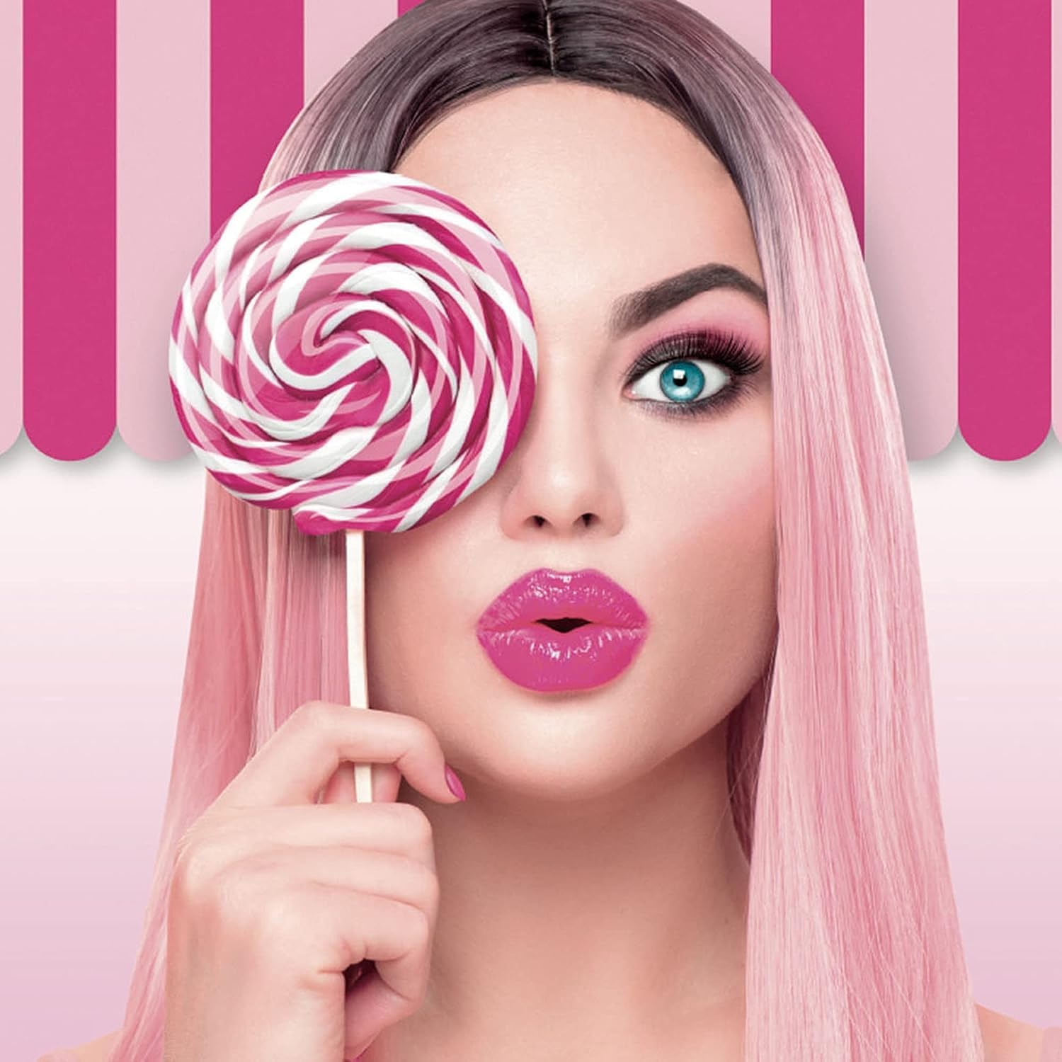 Close up of Pink Sugar perfume branding