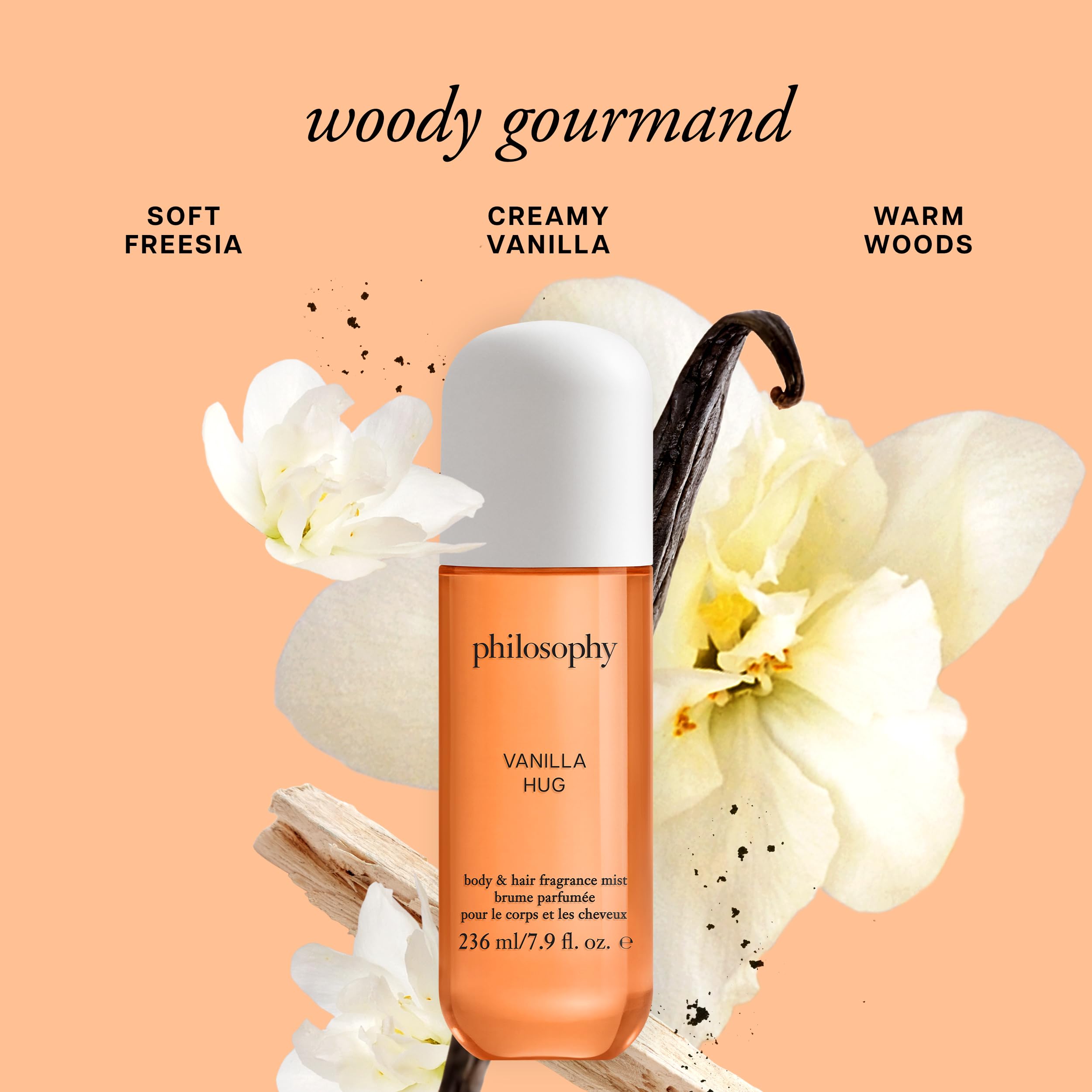 Philosophy long lasting scent spray for women skin and hair care routine.