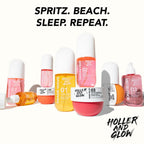 Holler and Glow Miami Wave tropical paradise scented mist ingredients label view.