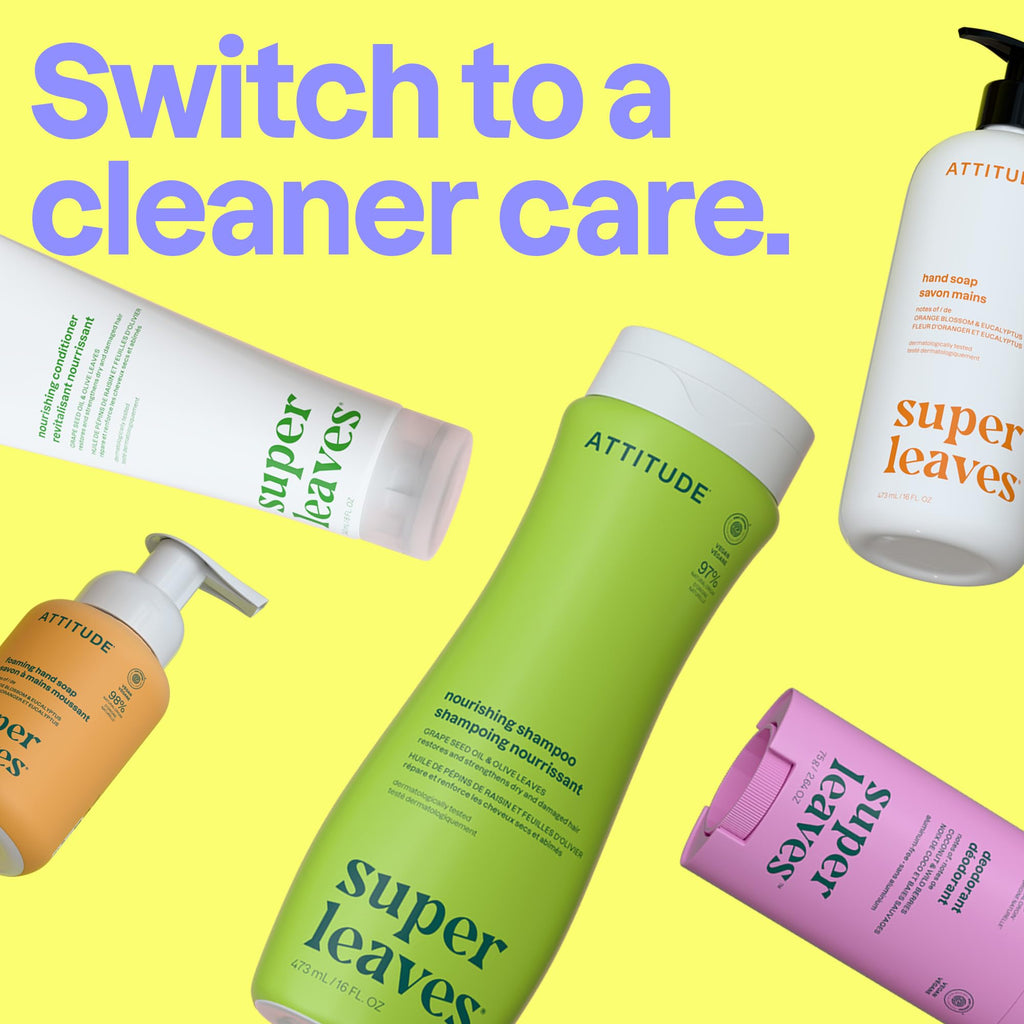 Attitude dermatologically tested hair conditioner bottle in home setting
