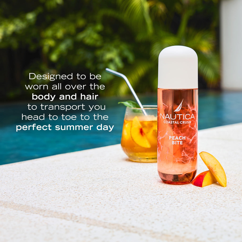 USA sourced Nautica Coastal Crush Peach Bite summer fragrance mist