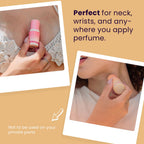 Side profile of SweetSpot portable pocket perfume showing the compact travel size dimensions.