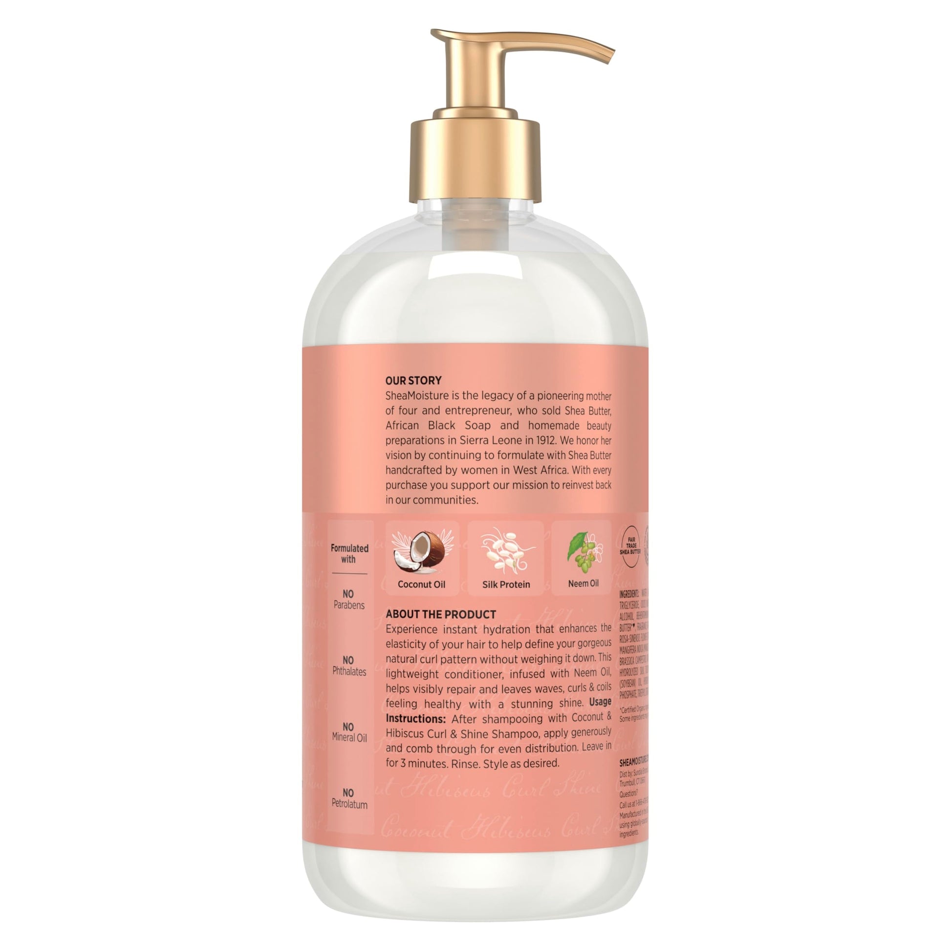 Shea Moisture conditioner bottle for thick curly hair