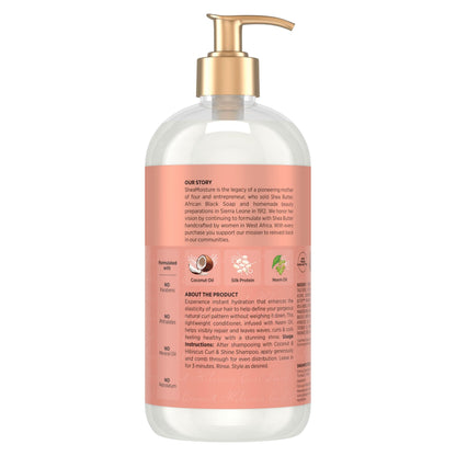 Shea Moisture conditioner bottle for thick curly hair