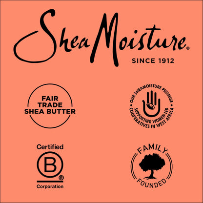 Side profile of Shea Moisture hair care bottle