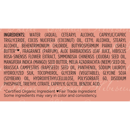Shea Moisture curl and shine conditioner branding and usage details