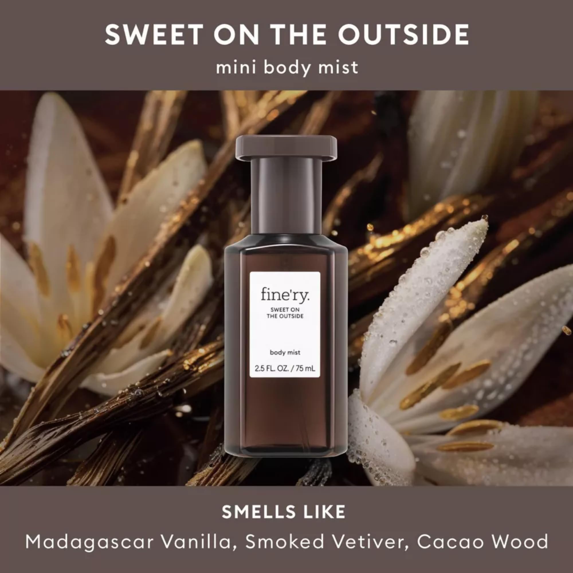Fine'ry Sweet on the Outside mini hair and body mist travel size bottle