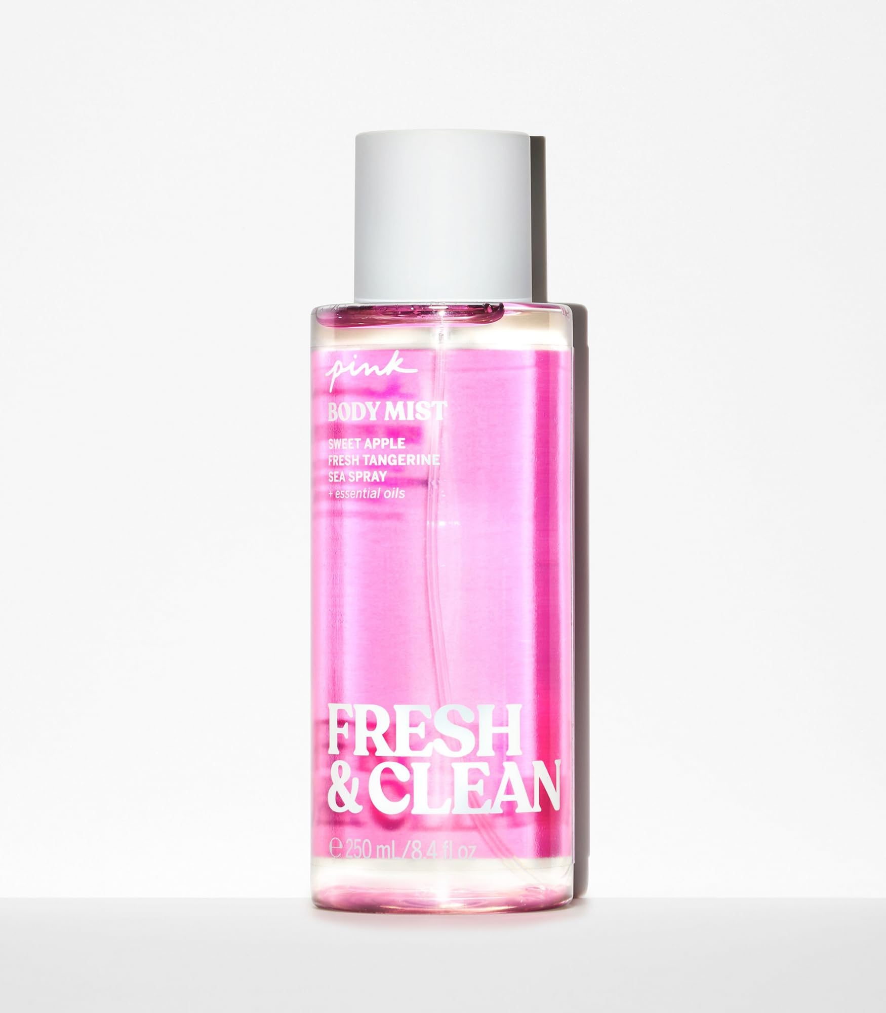 Victoria's Secret Pink Fresh and Clean fragrance bottle close up