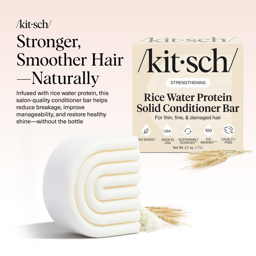 Kitsch solid rice water conditioner bar for hair growth