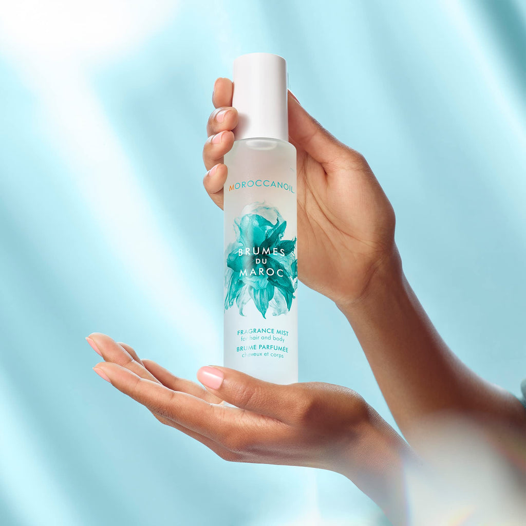 Moroccanoil hair and body mist in travel size packaging