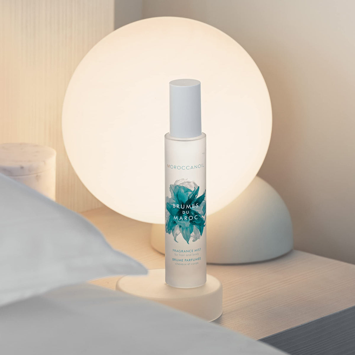 Moroccanoil hair and body mist being used on hair