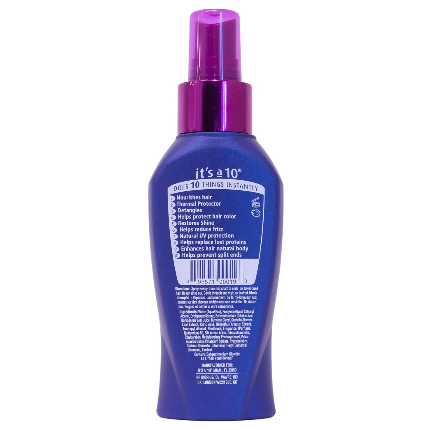 Its A 10 Miracle Leave In conditioning spray treatment
