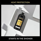 Pump mechanism detail of TRESemmÃ© 39 ounce moisturizing conditioner bottle