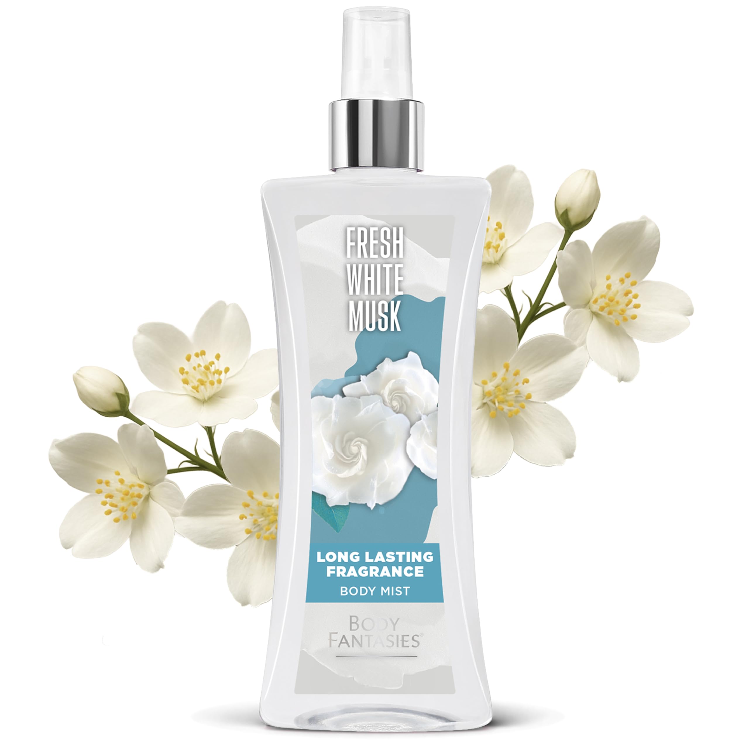 Back view of Body Fantasies Fresh White Musk body spray