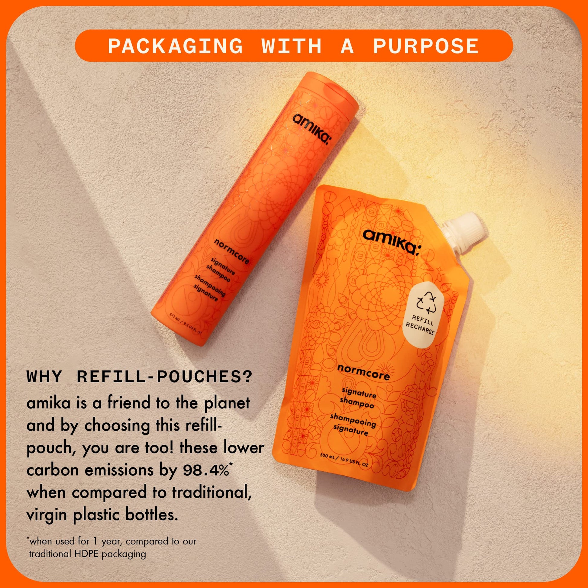 Professional hair care bottle of Amika Normcore Signature Conditioner
