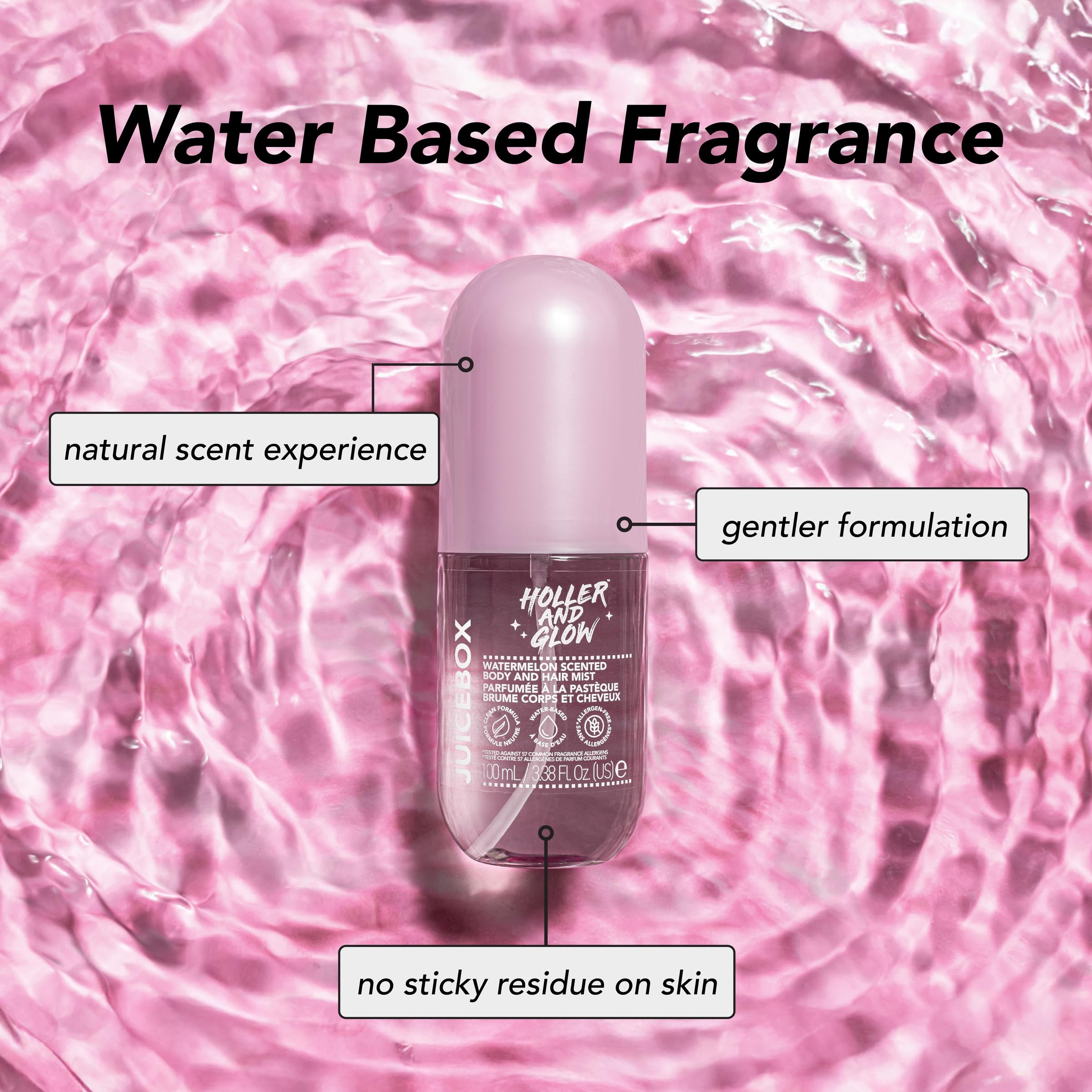 Water-based allergen-free hair and body mist by Holler And Glow India