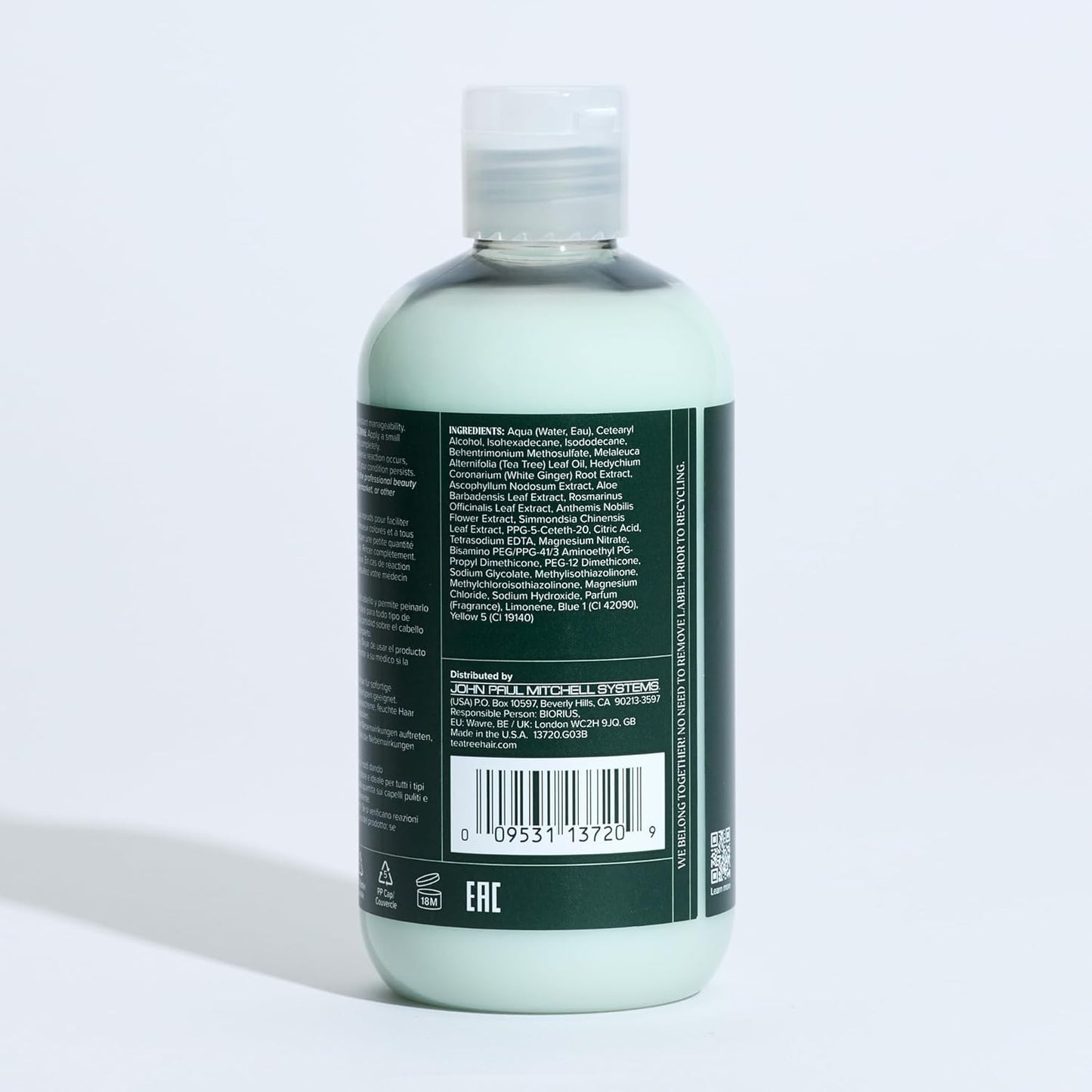 Detailed product packaging of Paul Mitchell Tea Tree Conditioner