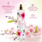 Top view of Bodycology Cherry Blossom fragrance spray nozzle
