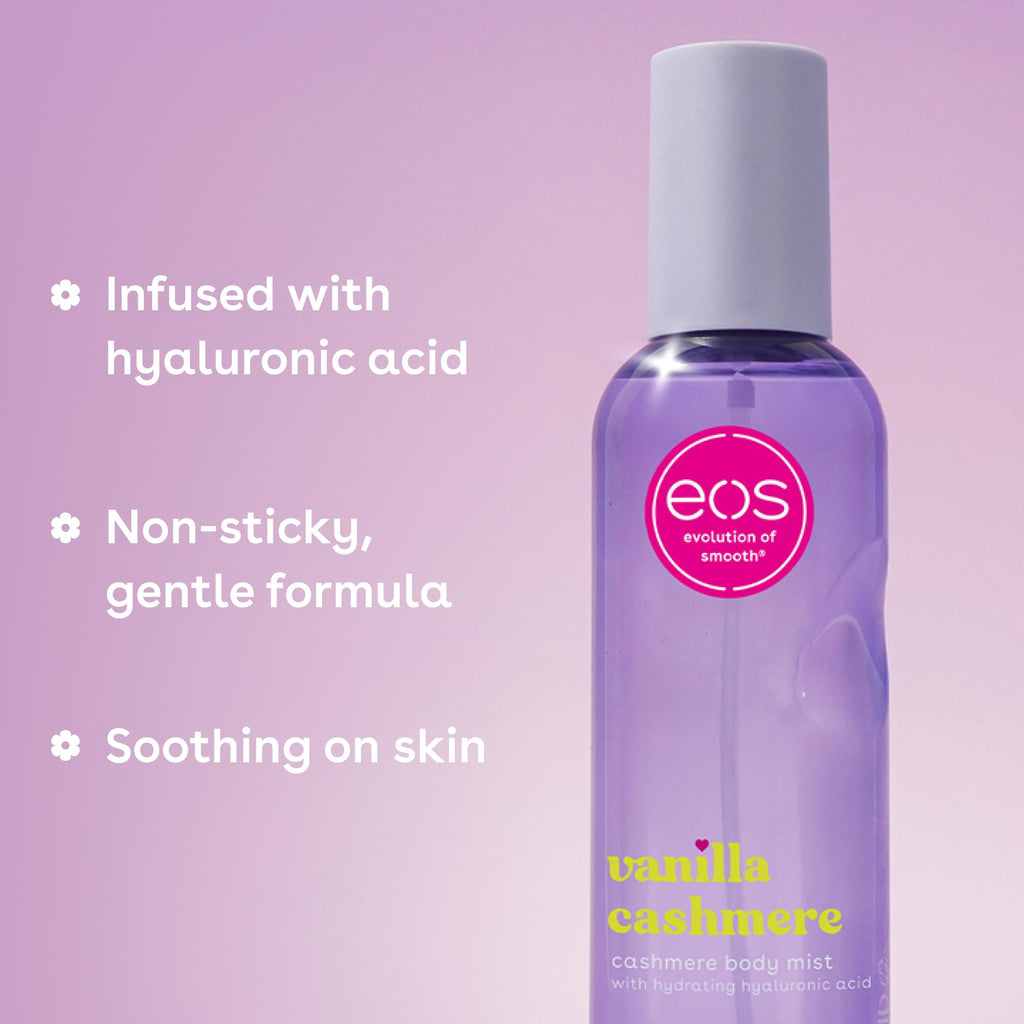 Top view of Eos Cashmere body mist spray nozzle