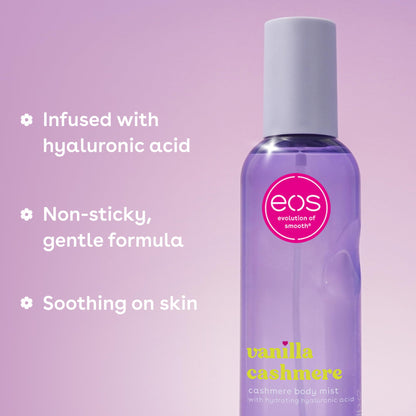 Top view of Eos Cashmere body mist spray nozzle