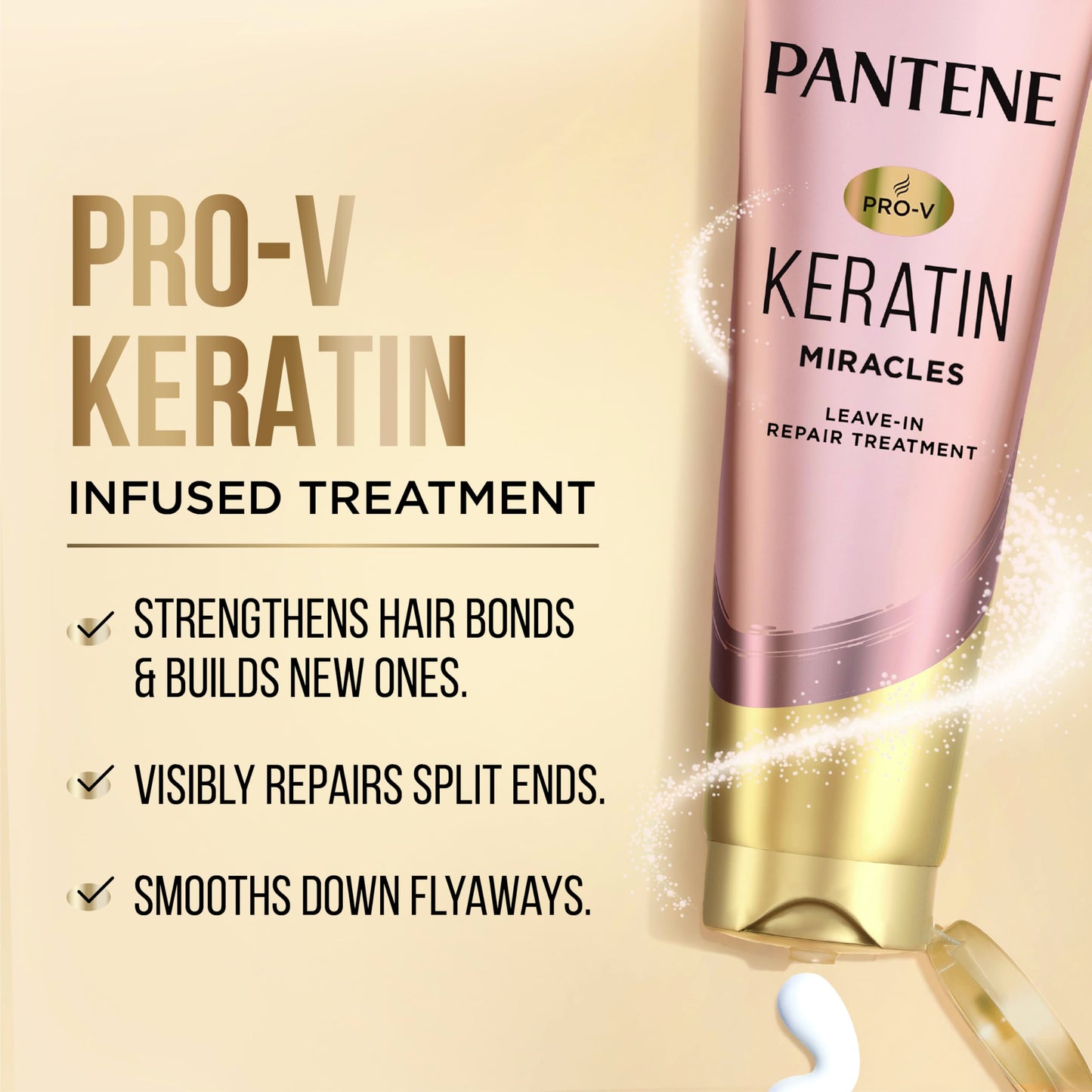 Pantene Keratin Miracles protein treatment tube packaging