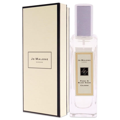 Jo Malone Peony and Blush Suede bottle showcasing clear liquid and silver cap