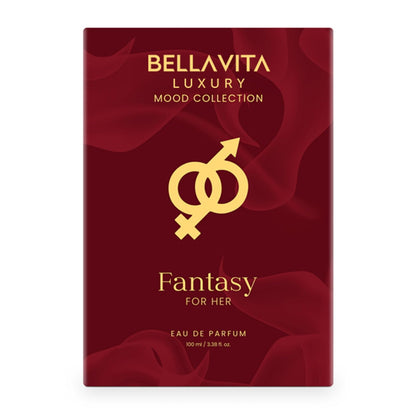 Authentic BELLAVITA Luxury Fantasy perfume bottle on display