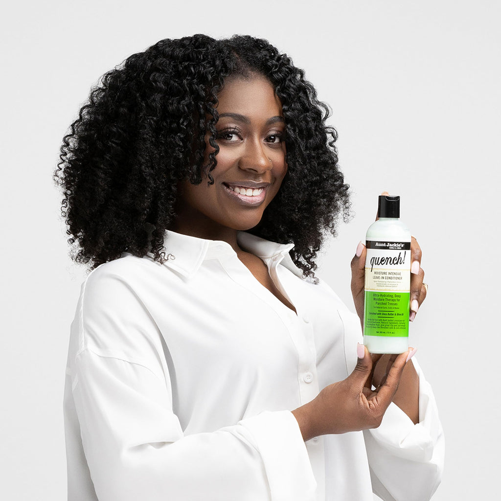 Close up of Aunt Jackie's Quench hair care product texture