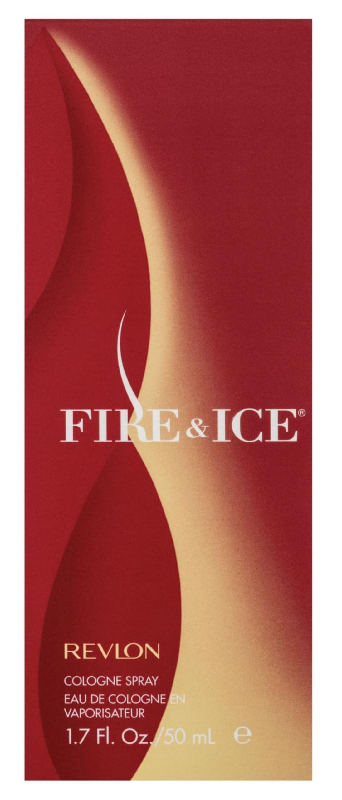 Imported Revlon Fire and Ice perfume for women showing the packaging and amber-toned liquid