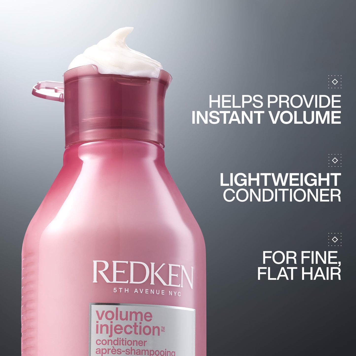 Redken Volume Injection professional hair conditioner packaging