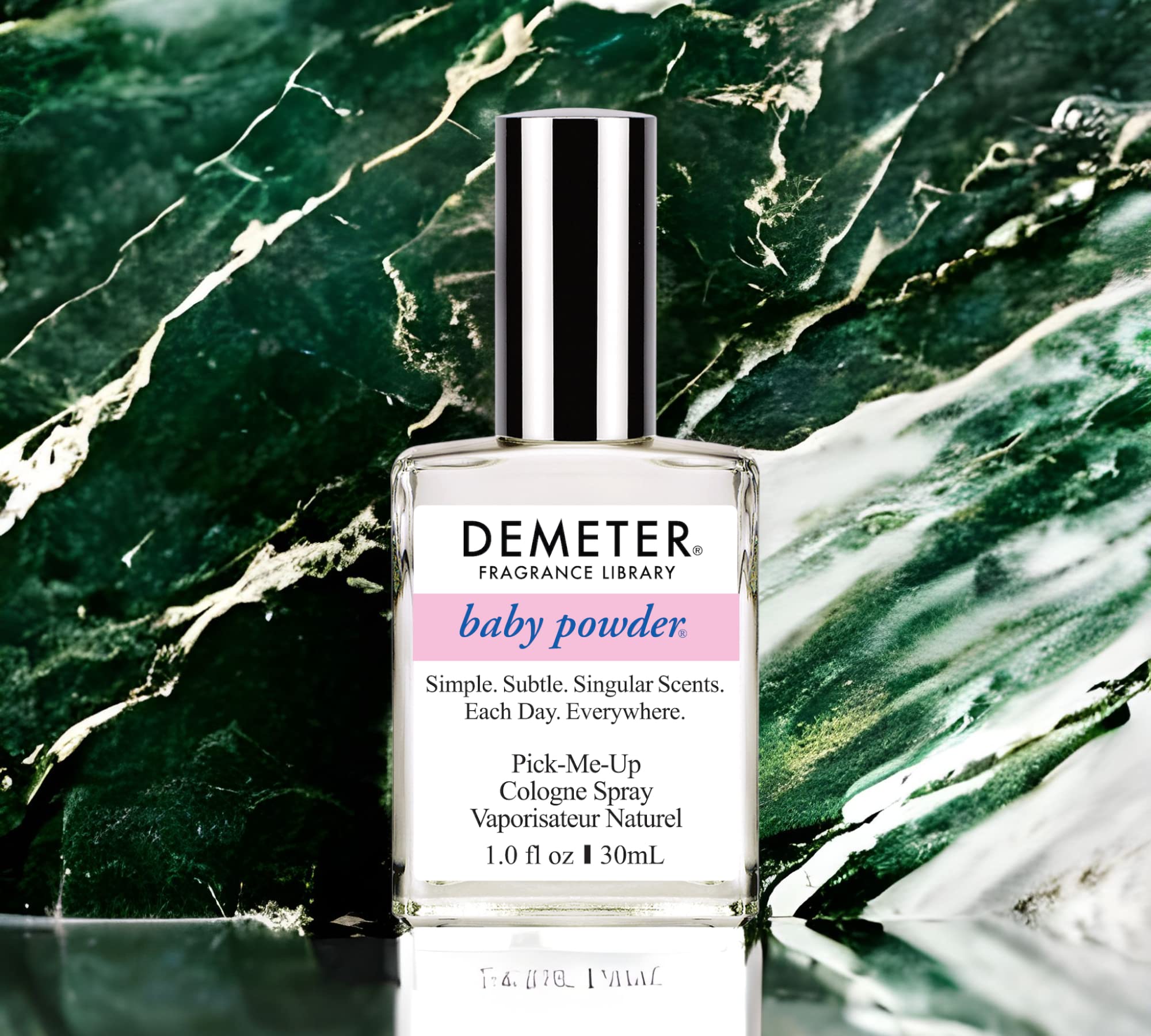 Unisex Demeter Baby Powder Cologne 1 Ounce premium glass spray bottle
