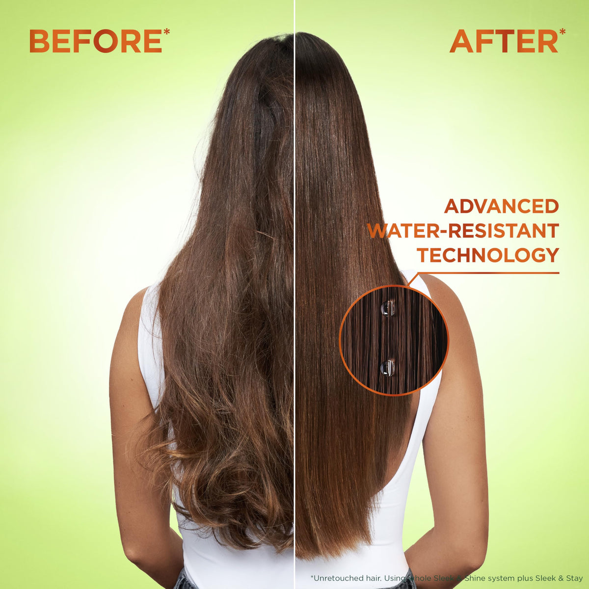 Garnier Fructis Sleek and Shine hair care set components