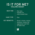 Back of Biolage Volume Boost conditioner bottle showing ingredients