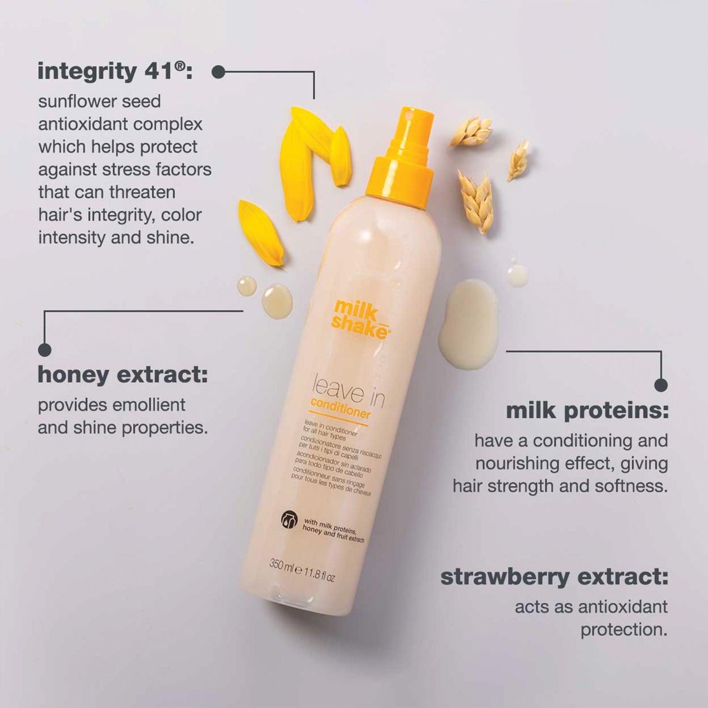 Milk Shake leave in spray applicator nozzle detail