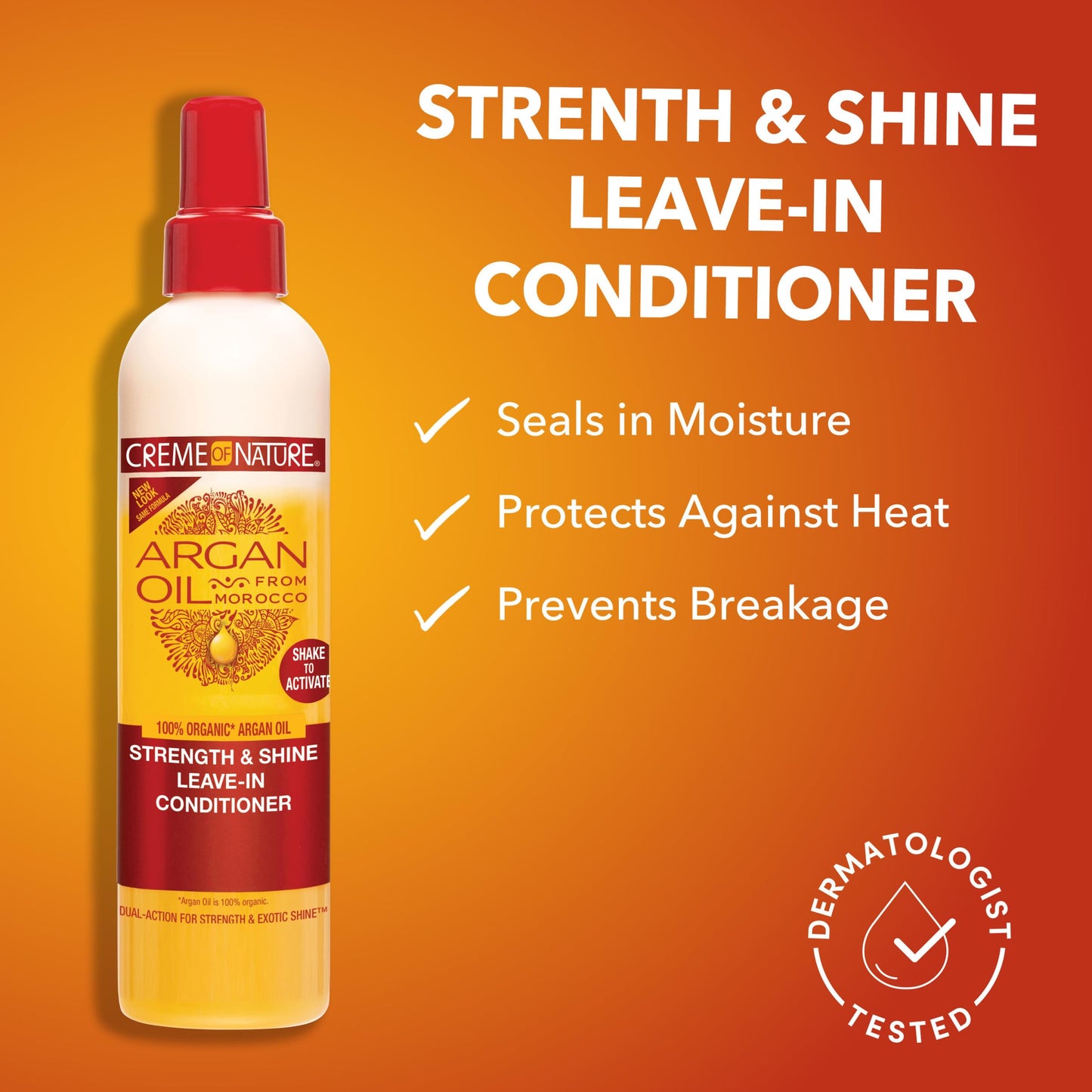 Side profile of Creme of Nature hair detangling spray